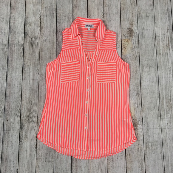 Express Tops - Express - Striped Sleeveless Top